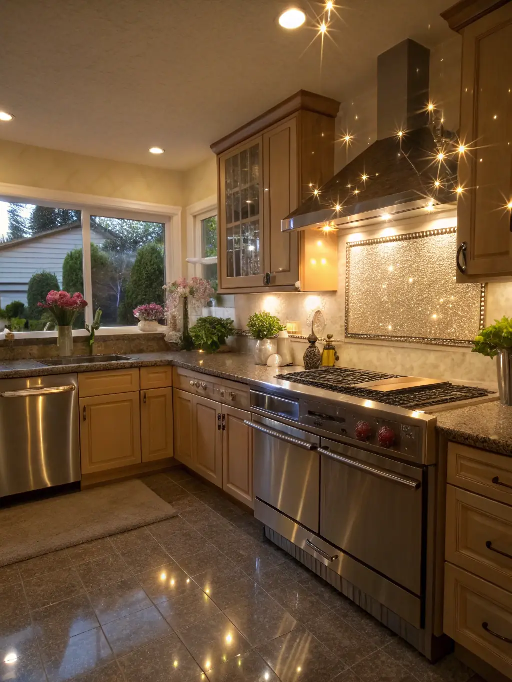 A professional cleaner wiping down kitchen cabinets in an empty apartment, representing Alfa Service's move-out cleaning service.